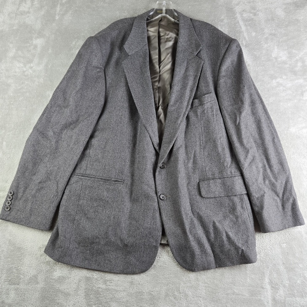 Oscar De La Renta Blazer Mens 48 R Gray Luxury Lambswool 2 Button‎ Sport Coat